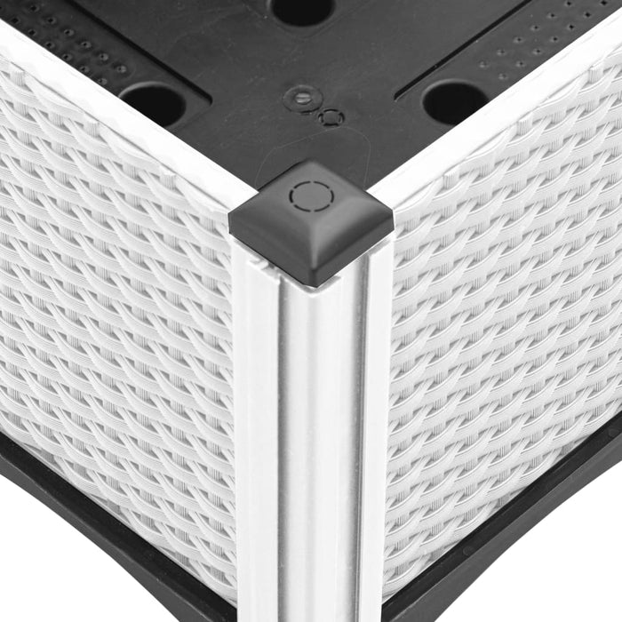 Fioriera da Giardino con Gambe Bianco 40x40x42 cm in PP 367889