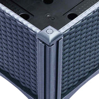 Fioriera da Giardino con Gambe Grigio Blu 200x160x42 cm in PP 367911