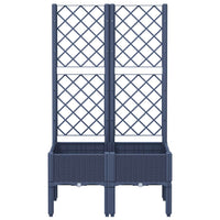 Fioriera da Giardino con Traliccio Grigia 80x40x142 cm in PPcod mxl 115622