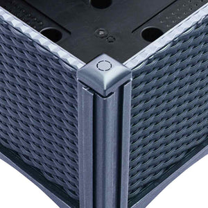 Fioriera Giardino con Traliccio Grigio Blu 120x40x142 cm PP