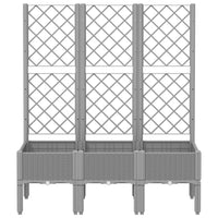 Fioriera Giardino con Traliccio Grigio Chiaro 120x40x142 cm PP