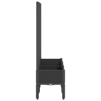 Fioriera rialzata per aiuola fioriera per terrazza giardino con traliccio 120 x 40 x 142 cm PP nero 02_0038241