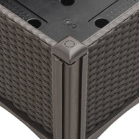 Vaso per fioriera aiuola rialzata piante fiori terrazza giardino con traliccio 120 x 40 x 142 cm PP marrone 02_0038240