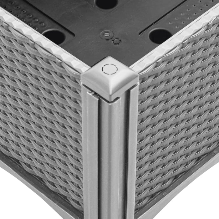 Fioriera Giardino con Traliccio-Vaso da Esterno-Contenitore per Piante Grigio Chiaro 160x40x142 cm PP