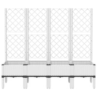 Fioriera da Giardino con Traliccio Bianco 160x40x142 cm in PPcod mxl 91751