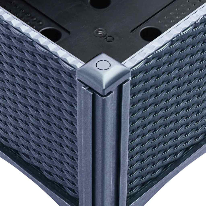 Fioriera Giardino con Graticcio-Vaso da Esterno-Contenitore per Piante Grigio Blu 160x120x142 cm PP