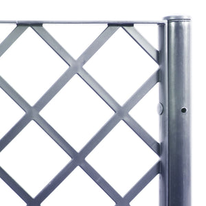 Vaso per fioriera aiuola rialzata piante fiori terrazza giardino con traliccio 160 x 120 x 142 cm PP grigio 02_0038251