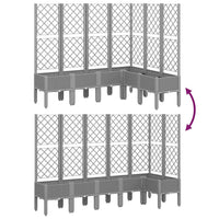 Fioriera Giardino con Graticcio-Vaso da Esterno-Contenitore per Piante Grigio Chiaro 160x120x142 cm PP