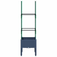 Fioriera da Giardino e Graticcio Grigio Blu 40x40x142,5 cm PP