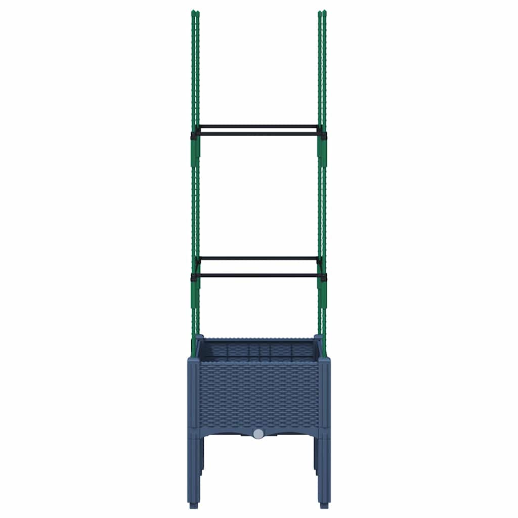 Fioriera da Giardino e Graticcio Grigio Blu 40x40x142,5 cm PP 367946