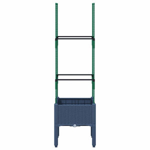 Fioriera da Giardino e Graticcio Grigio Blu 40x40x142,5 cm PP 367946