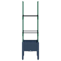 Fioriera da Giardino e Graticcio Grigio Blu 40x40x142,5 cm PP