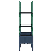 Fioriera da Giardino con Graticcio Grigio Blu 80x40x142,5cm PP