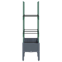 Fioriera da Giardino con Graticcio Grigio Blu 80x40x142,5cm PP 367951