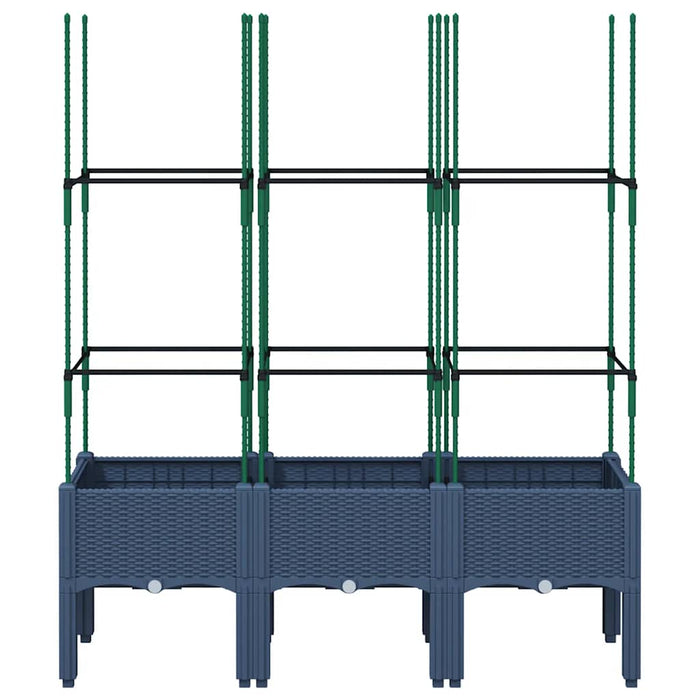 Fioriera da Giardino con Traliccio Grigia 120x40x142,5 cm in PPcod mxl 115908