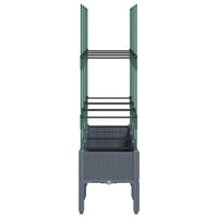 Fioriera Giardino con Traliccio Grigio Blu 120x40x142,5 cm PP 367956