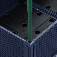 Fioriera Giardino con Traliccio-Vaso da Esterno-Contenitore per Piante Grigio Blu 120x40x142,5 cm PP