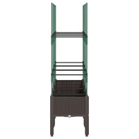 Fioriera da Giardino con Traliccio Marrone 120x40x142,5cm in PP 367960