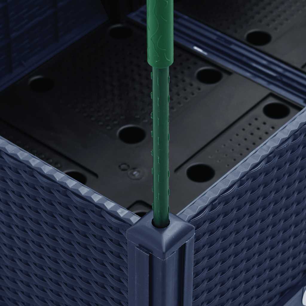 Fioriera Giardino con Traliccio Grigio Blu 160x40x142,5 cm PP 367961