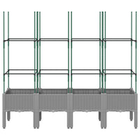 Fioriera Giardino con Traliccio Grigio Chiaro 160x40x142,5cm PPcod mxl 91913