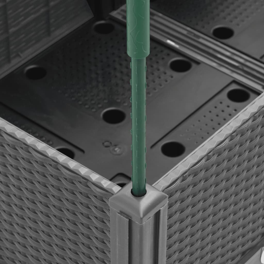 Fioriera Giardino con Traliccio Grigio Chiaro 160x40x142,5cm PP 367962