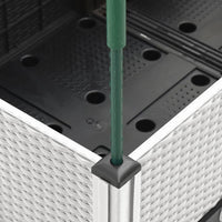 Fioriera aiuola rialzata vassoio piante fiori terrazza giardino con traliccio 160 x 40 x 142,5 cm PP bianco 02_0038270