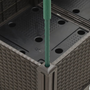 Fioriera da Giardino con Traliccio Marrone 160x40x142,5cm in PP 367965