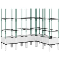 Fioriera da Giardino con Graticcio Bianco 160x120x142,5cm in PPcod mxl 91920