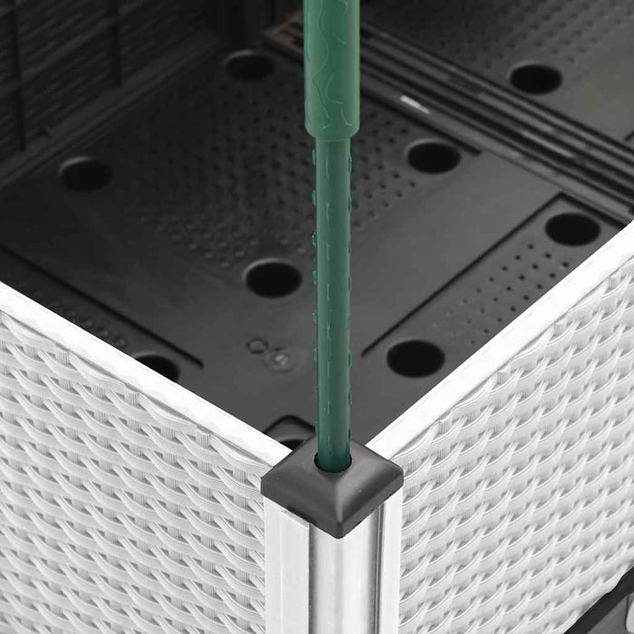 Fioriera da Giardino con Graticcio Bianco 160x120x142,5cm in PP 367969