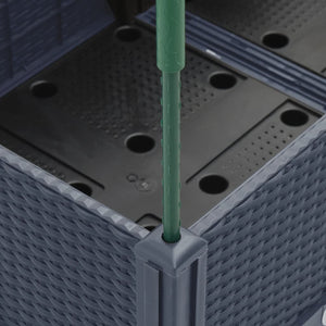 Vassoio per fioriera aiuola rialzata piante fiori terrazza giardino con traliccio 200 x 160 x 142,5 cm PP grigio 02_0038279