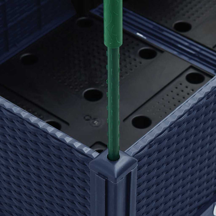 Fioriera Giardino con Traliccio-Vaso da Esterno-Contenitore per Piante Grigio Blu 200x160x142,5 cm PP