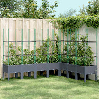Fioriera Giardino con Traliccio Grigio Blu 200x160x142,5 cm PP 367971