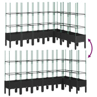 Fioriera da Giardino con Traliccio Nera 200x160x142,5 cm in PP 367973