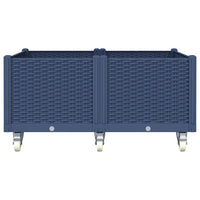 Fioriera da Giardino con Ruote Grigia 100x80x54 cm in PPcod mxl 115915