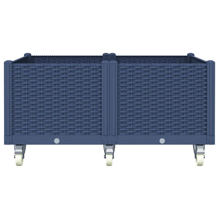 Fioriera da Giardino con Ruote Grigia 100x80x54 cm in PPcod mxl 115915