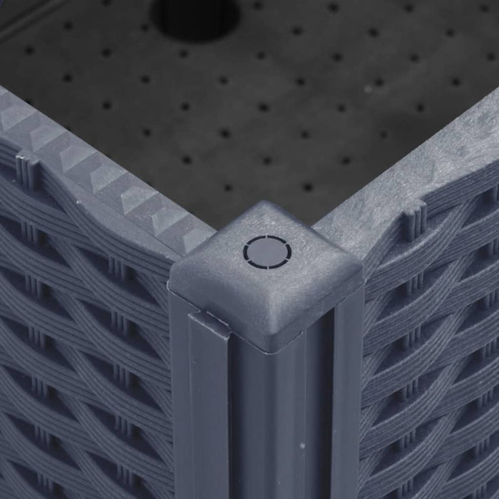 Fioriera da Giardino con Ruote Grigio Blu 100x80x54 cm in PP 367977