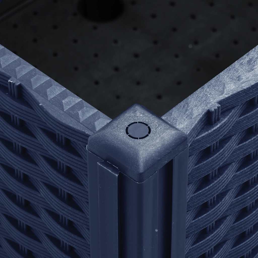 Fioriera Giardino con Ruote Grigio Blu 160x50x54 cm PP 367979