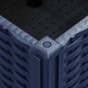 Fioriera Giardino con Ruote Grigio Blu 160x50x54 cm PP 367979