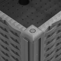 Fioriera da Giardino con Ruote Grigio Chiaro 150x80x54 cm in PP 367983