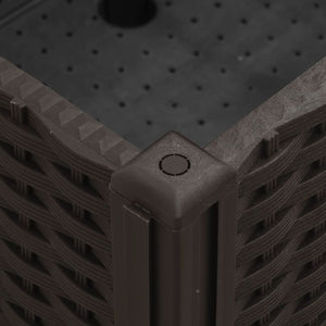 Fioriera da Giardino con Ruote Marrone 150x80x54 cm in PP 367998