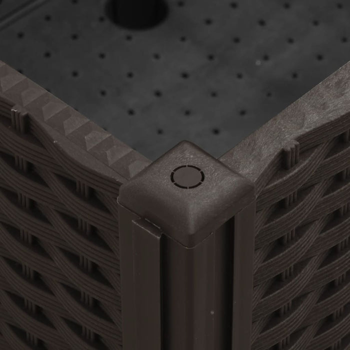 Fioriera da Giardino con Ruote Marrone 150x80x54 cm in PP 367998