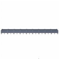 Vassoio per fioriera aiuola rialzata piante fiori terrazza giardino con paletti 362,5 x 42,5 x 28,5 cm PP grigio 02_0038190