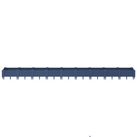 Fioriera Giardino Picchetti-Vaso da Esterno Fissabile-Contenitore per Piante Grigio Blu 362,5x42,5x28,5 cm PP