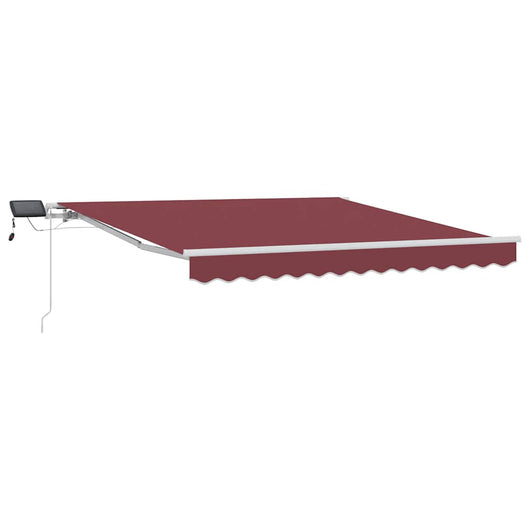 Tenda da Sole Retrattile Manuale con LED Bordò 300x250 cm 3214969