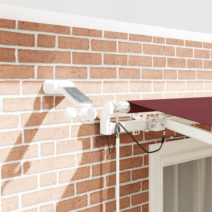 Tenda da Sole Retrattile Automatica con LED Bordò 300x250 cm 3214971