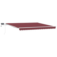 Tenda da Sole Retrattile Manuale con LED Bordò 400x300 cm 3214974
