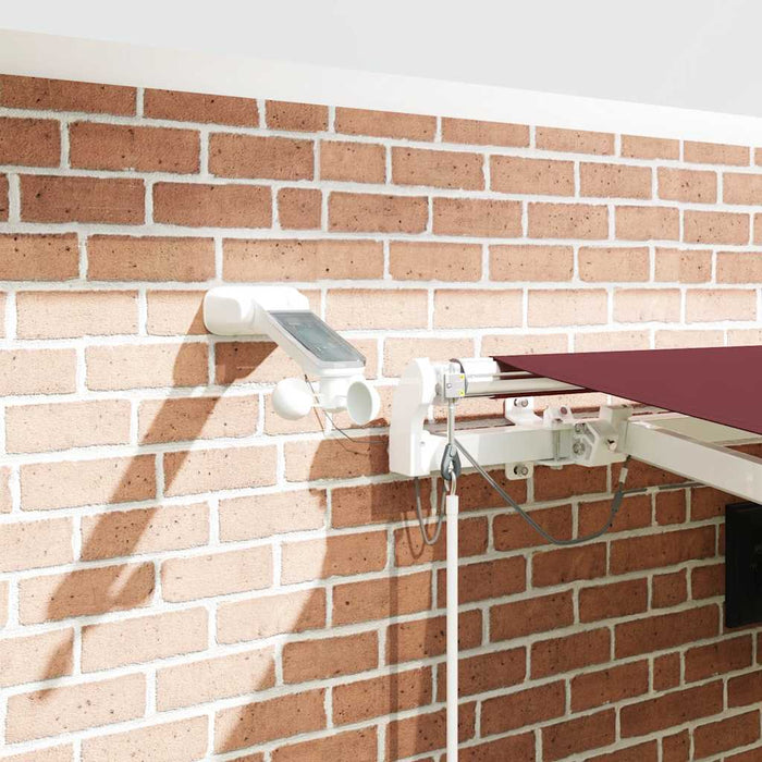 Tenda da Sole Retrattile Automatica con LED Bordò 450x300 cm 3214977