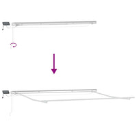 Tenda da Sole Retrattile Manuale con LED Bordò 500x300 cm 3214978