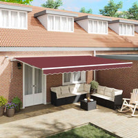 Tenda da Sole Retrattile Automatica con LED Bordò 500x300 cm 3214979