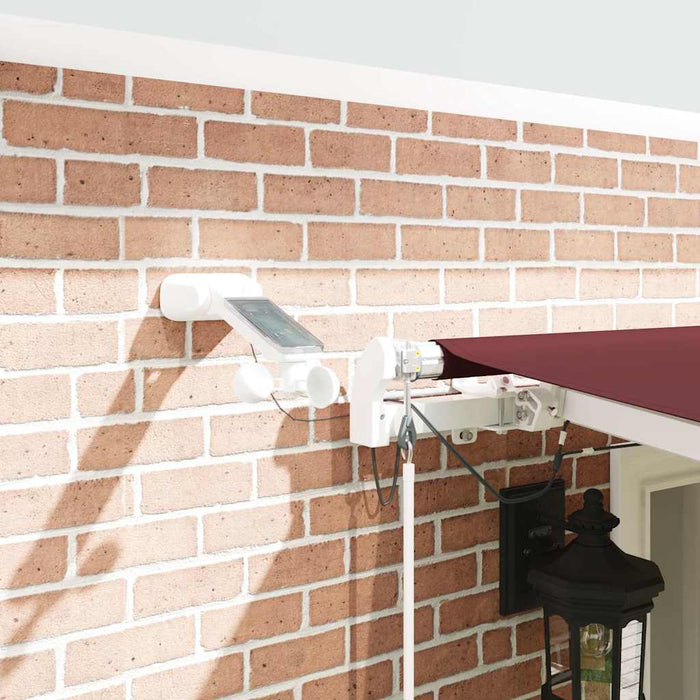 Tenda da Sole Retrattile Automatica con LED Bordò 600x300 cm 3214981